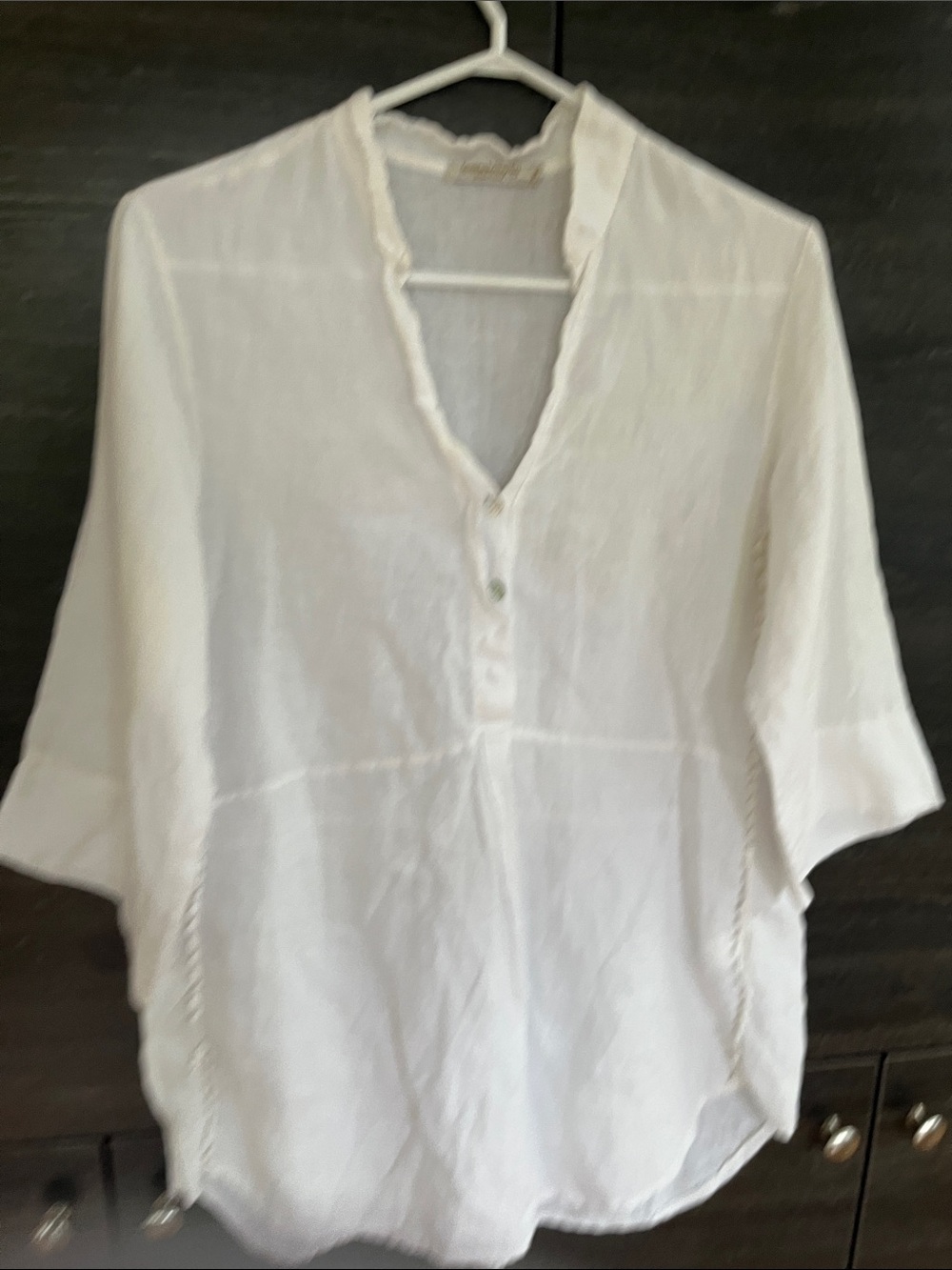 Laura Bianchi White Linen Tunic Top